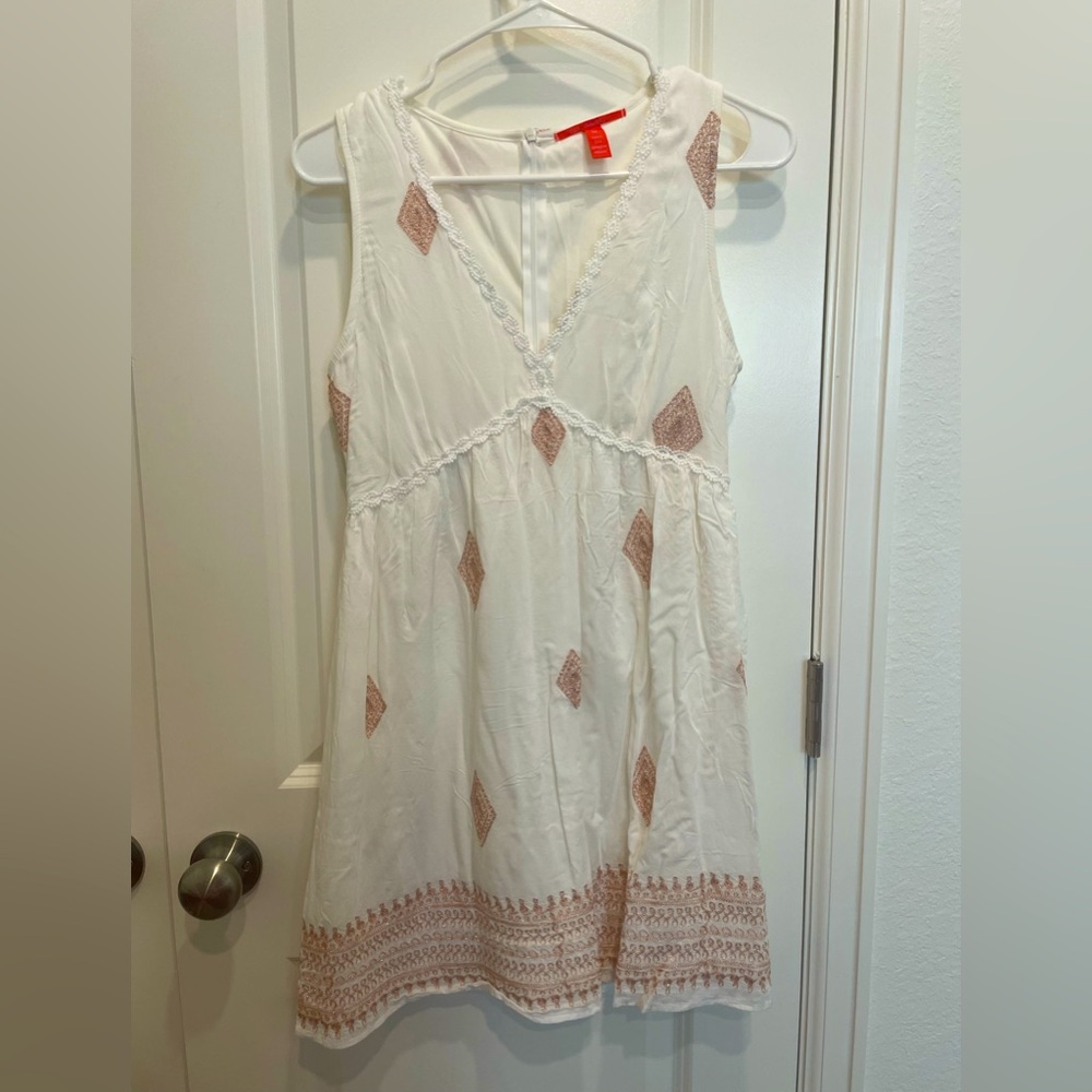 Chelsea and Violet white babydoll embroidered dress